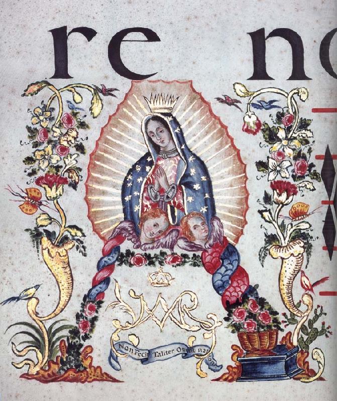 unknow artist Devotion to the virgin of Guadalupe oil painting picture